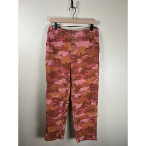 Sundance Quincy Ripstop Camo Pants Size 6 Utility Cotton Red Camouflage Trousers
